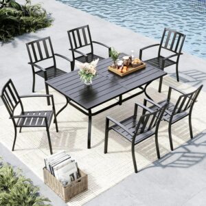 MFSTUDIO Outdoor Dining Set for 6